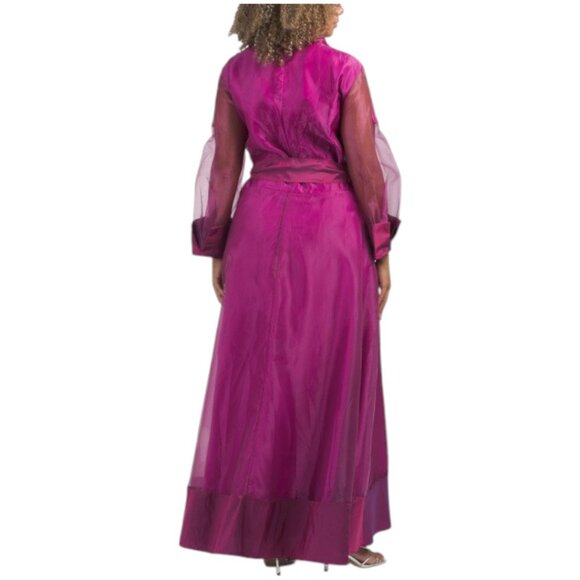 RENE BY RENE RUIZ Long Sleeve Organza Shirt Dress - Picture 2 of 2